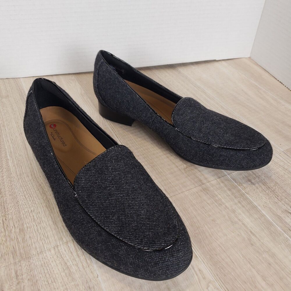 Clarks Unstructured Womens Loafers Size 8 Un Blush Ease Gray Slip On Comfort